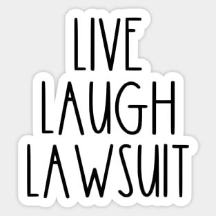 Rae Dunn Parody Live Laugh Lawsuiy Sticker